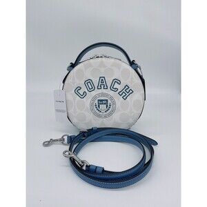 Coach CB870 Canteen Crossbody In Signature Canvas Varsity Motif Chalk Indigo NWT